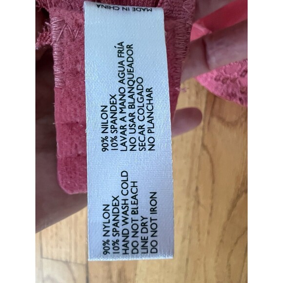 Laura Ashley 34C halter back lace pink blush padded underwire push-up Bra - Picture 4 of 4